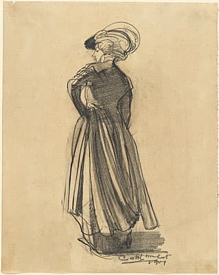 George LAMBERT | (Study for 'The blue hat': Thea Proctor)