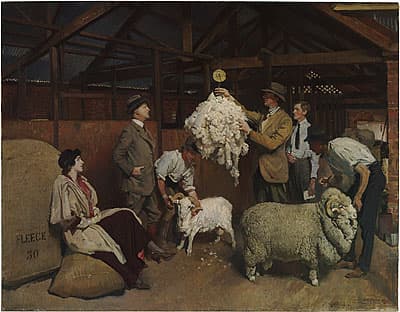 George LAMBERT | Weighing the fleece