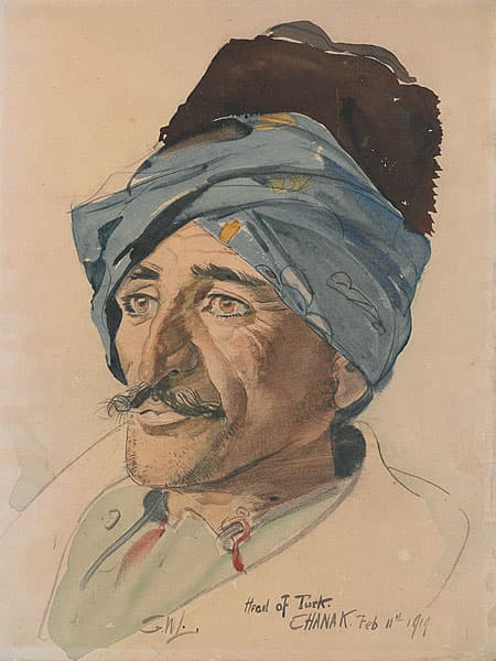 George LAMBERT | Head of a Turk, Chanak