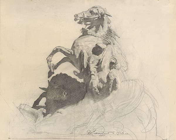 George LAMBERT | Study for the Desert Mounted Corps memorial