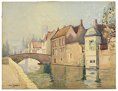 Sydney LONG | Canal scene, Bruges