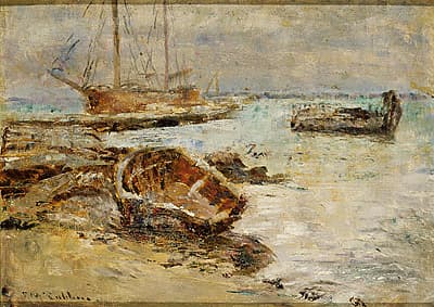 Frederick MCCUBBIN | Boats at Williamstown, Melbourne