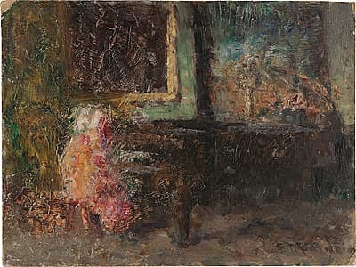 Frederick MCCUBBIN | Sketch for 'An interior'