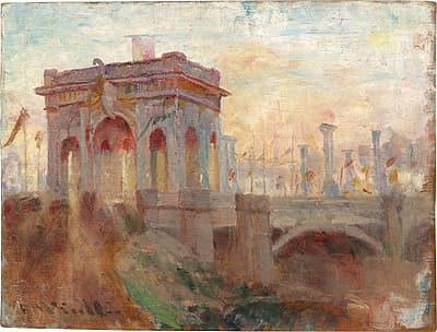 Frederick MCCUBBIN | Triumphal Arch at Princes Bridge, Melbourne