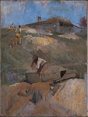 Percy LINDSAY | Miners and cradle, Creswick