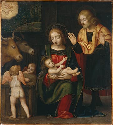 Bernardino LUINI | Adoration of the Christ Child [Adorazione del Bambino]