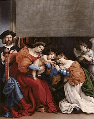 Lorenzo LOTTO | The Mystic Marriage of Saint Catherine of Alexandria [Nozze mistico di santa Caterina d'Alessandria]