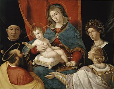 Andrea PREVITALI | Madonna and Child with Saint Paul, Saint Agnes and the Cassotti donors [Madonna col Bambino, san Paolo, sant'Agnese e i donatori Cassotti]