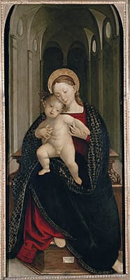 Gerolamo GIOVENONE | Madonna and Child with saints and donors [Madonna col Bambino, santi e donatori]