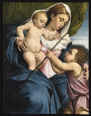 Jacopo BASSANO | Madonna and Child with the young Saint John the Baptist [Madonna col Bambino e san Giovannino]