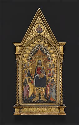 JACOPO Cione | Enthroned Madonna and Child with saints [Madonna in trono col Bambino e santi]