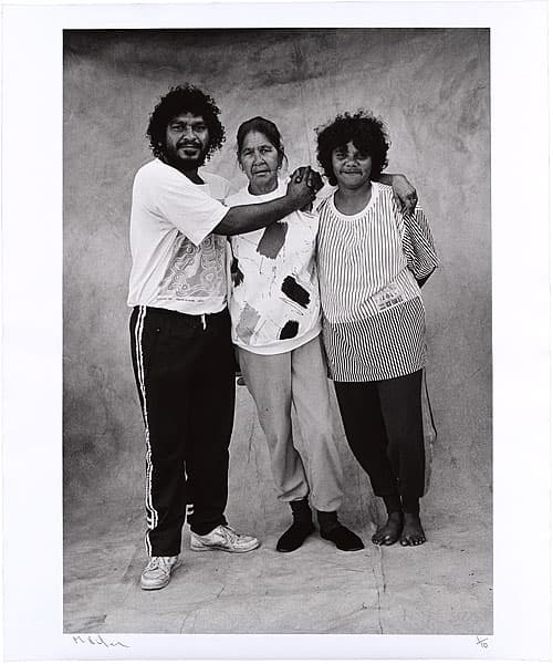 Michael RILEY | Mary Stanley with son and daughter-in-law, from the series A common place: Moree Murries, 1991