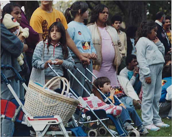 Michael RILEY | NSW Aboriginal Football Knockout (March with group of people standing]