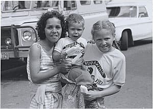 Michael RILEY | Murawina Children's Service, Redfern - Barbara Silva, Roslyn Silva on right and Karla Carr, c. 1980