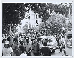 Michael RILEY | Anti-bicentennial march, Redfern Park, Sydney, 1988