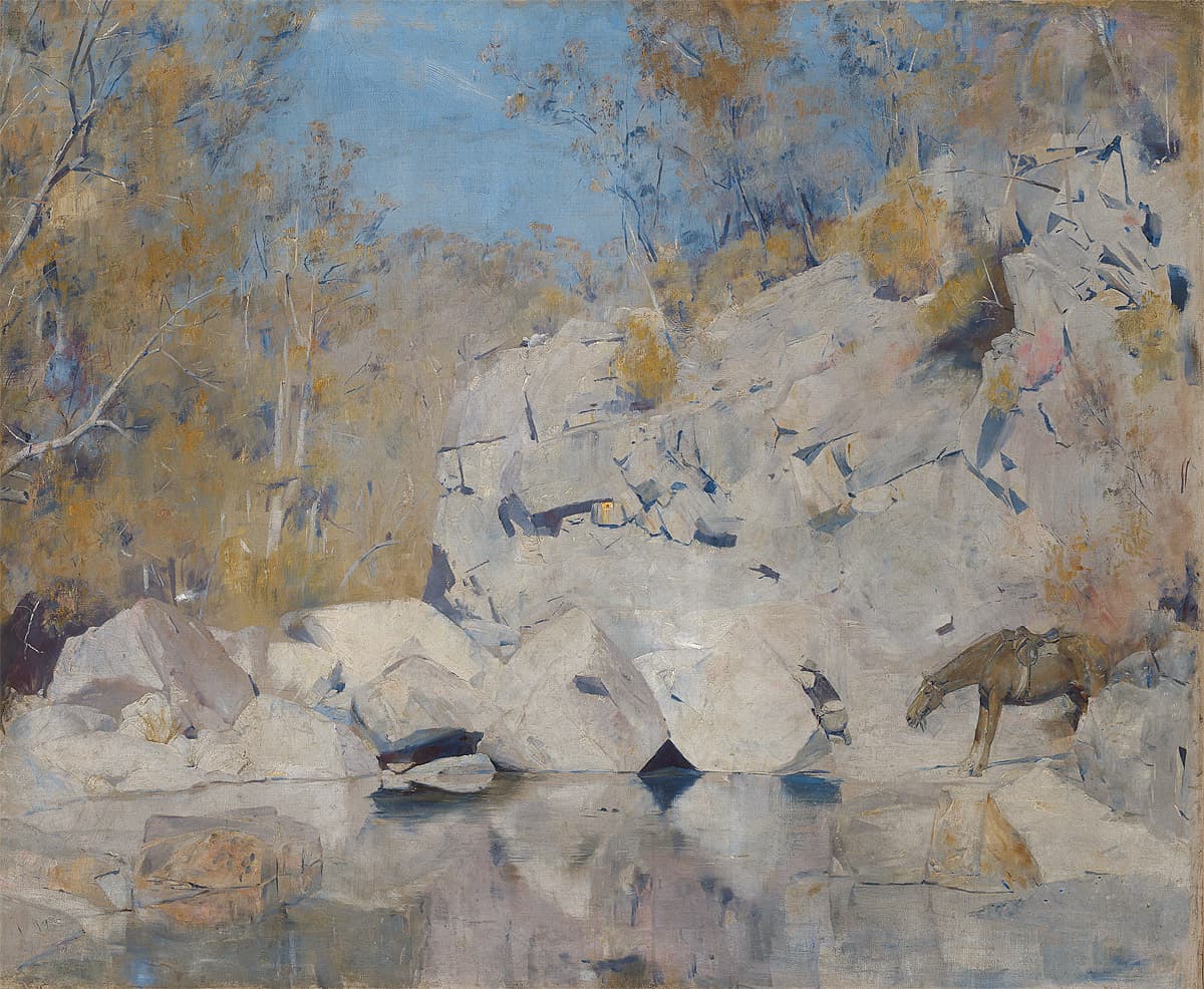 Tom ROBERTS | In a corner on the Macintyre (The bushranger)