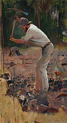 Tom ROBERTS | Turning the soil (Sketch for 'Charcoal burners')