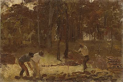 Tom ROBERTS | Turning the soil (Sketch for 'Charcoal burners')