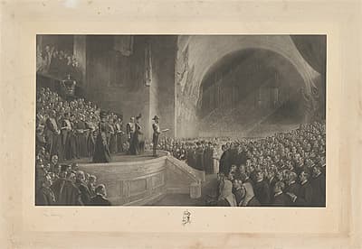 Tom ROBERTS | Opening of the first Parliament of the Australian Commonwealth, 9th May 1901 - with remarque of Edward VII.