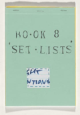   | Bo-ok 8: set lists