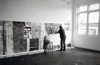 Tillers and Saskia in his studio at Myrtle Street, Chippendale, 1996