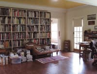 The library in Imants Tillers’ studio at Blairgowrie, Cooma, photograph: Patrice Riboust 2005