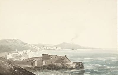 J M W TURNER | Looking across the Bay of Naples towards Vesuvius