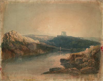 J M W TURNER | Norham Castle, sunrise: Colour study