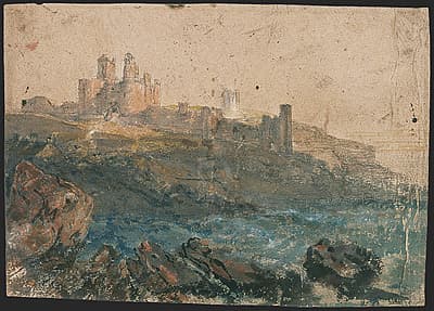 J M W TURNER | Dunstanborough Castle from the south