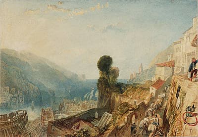 J M W TURNER | Dartmouth, on the River Dart