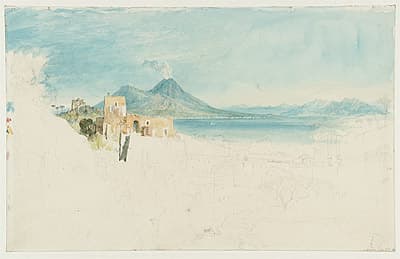 J M W TURNER | Vesuvius and the Sorrentine Peninsula from via Posillipo, Naples