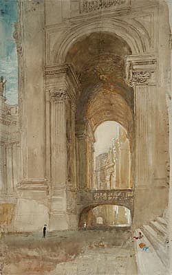 J M W TURNER | Part of the façade of St Peter's, Rome, with the Arco delle Campane