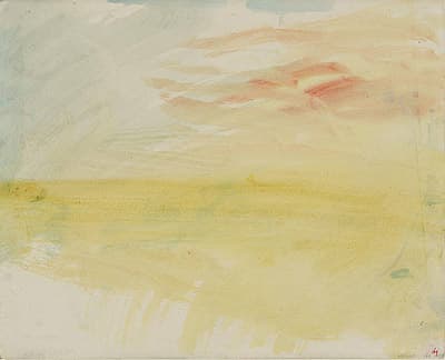 J M W TURNER | A beginning: Red clouds over yellow