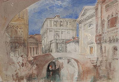 J M W TURNER | Venice: The Church of San Luca and the back of the Palazzo Grimani from the Rio San Luca