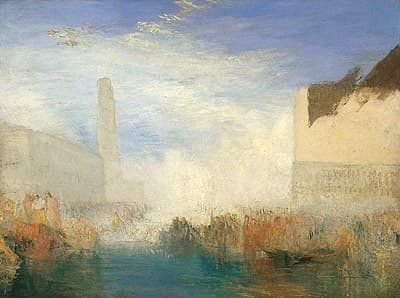 J M W TURNER | Venice, the Piazzetta with the ceremony of the Doge marrying the sea