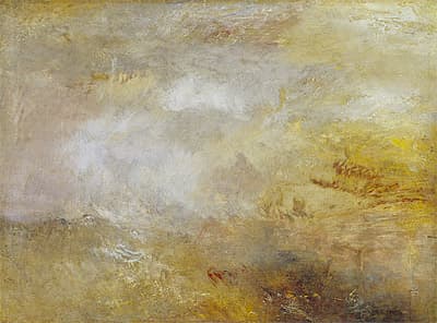 J M W TURNER | Stormy sea with dolphins