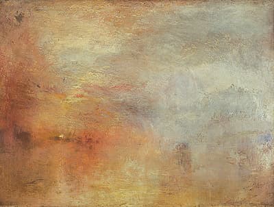 J M W TURNER | Sun setting over a lake