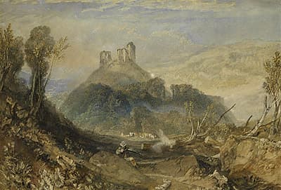 J M W TURNER | Okehampton Castle, Devonshire