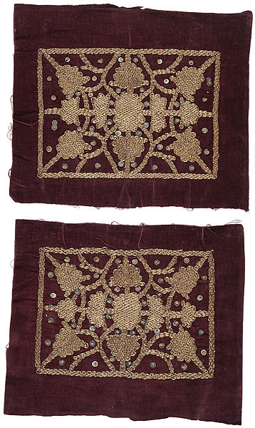   | A pair of ceremonial pillow ends [muka bantal]