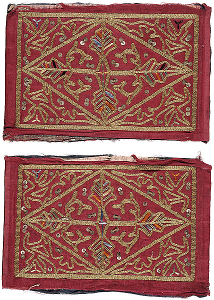   | A pair of ceremonial pillow ends [muka bantal]