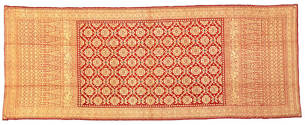   | Shoulder or waist cloth [kain songket]