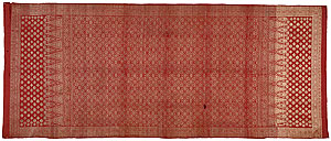   | Ceremonial shoulder cloth [kain songket]